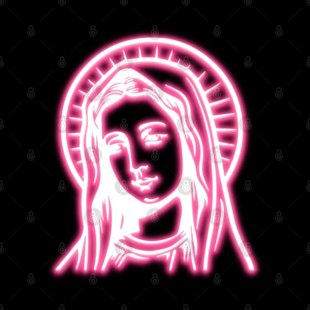 Pink Neon Virgin Mary by la chataigne qui vole ⭐⭐⭐⭐⭐