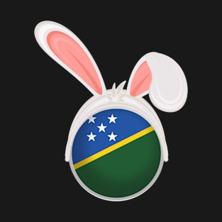 happy easter Solomon Islands bunny ears flag cute designs T-Shirt