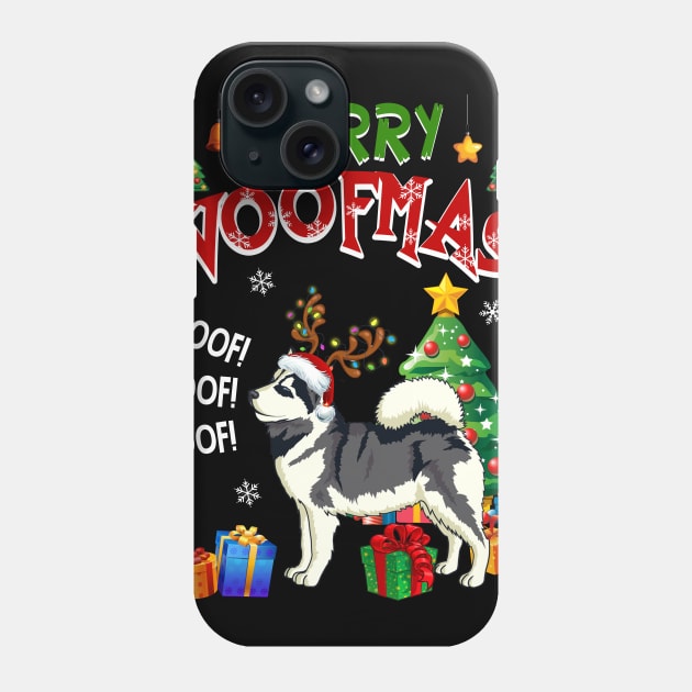 Husky Merry Woofmas Awesome Christmas Phone Case by Dunnhlpp