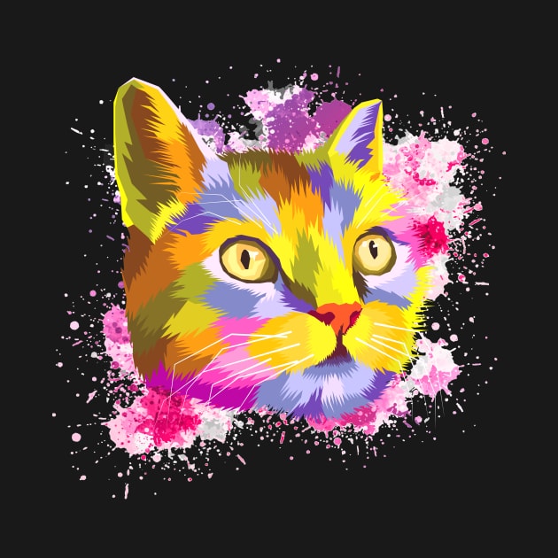 Pop Art Cat by Foxxy Merch