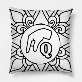 The letter "Q" of American Sign Language - Gift Pillow