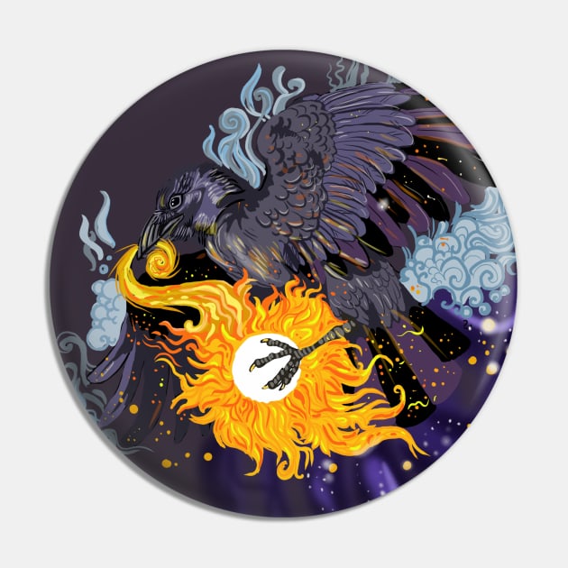 Raven Sky Folklore Pin by Shadowind