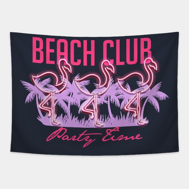 Beach Club Party Time Tapestry by luckydream