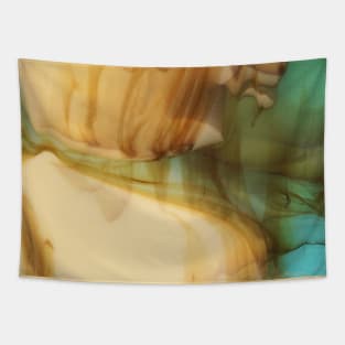 Desert Sands and Turquoise Smoke Glass Tapestry