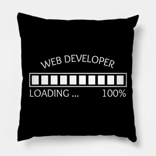 Web Developer Loading 100 % Collection Pillow