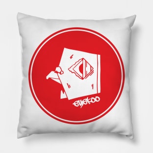 Eyekoo Red - Circle Pillow