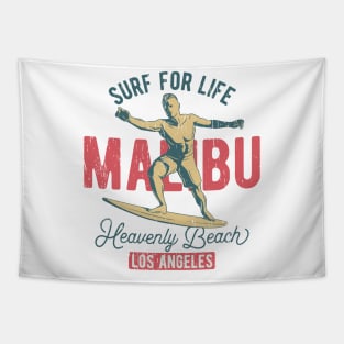 Malibu Surfing retro Tapestry