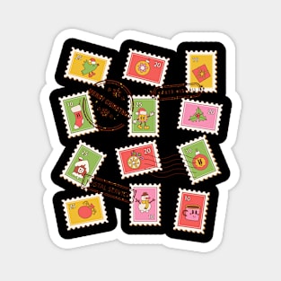 Christmas stamps Magnet
