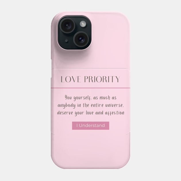 love yourself first always keep fighting funny Phone Case by Feminist Vibes