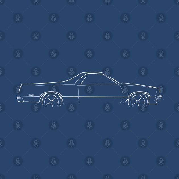 1987 Chevy El Camino - profile stencil, white by mal_photography