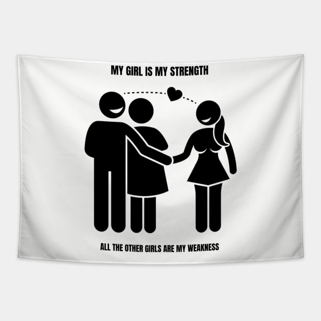 My Girl is My Strength Tapestry by Daskind