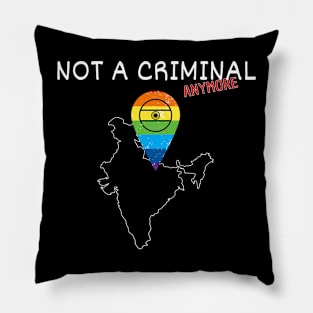 India Gay Shirt - Not a Criminal Anymore - Legalize Love For All Pillow