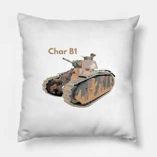 Char B1 WW2 French Tank Pillow