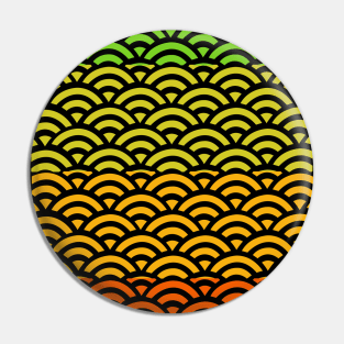 Retro Japanese Clouds Pattern RE:COLOR 05 Pin