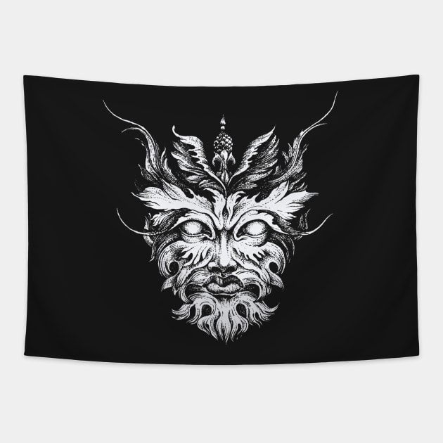 Green Man Tapestry by rottenfantom