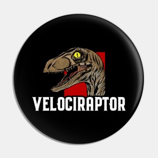 Awesome Velociraptor Dinosaur Ferocious Dino Pin