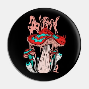 Psychedelic Mushrooms Pin