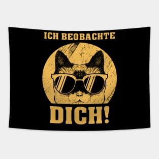 Ich beobachte dich - Katze Tapestry