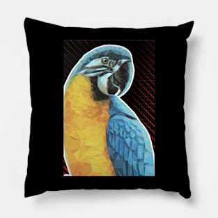 Low Poly Macaw Pillow