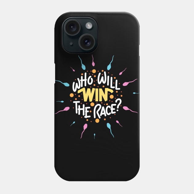 Who will win the race? Funny Gender Reveal Phone Case by Shirtbubble