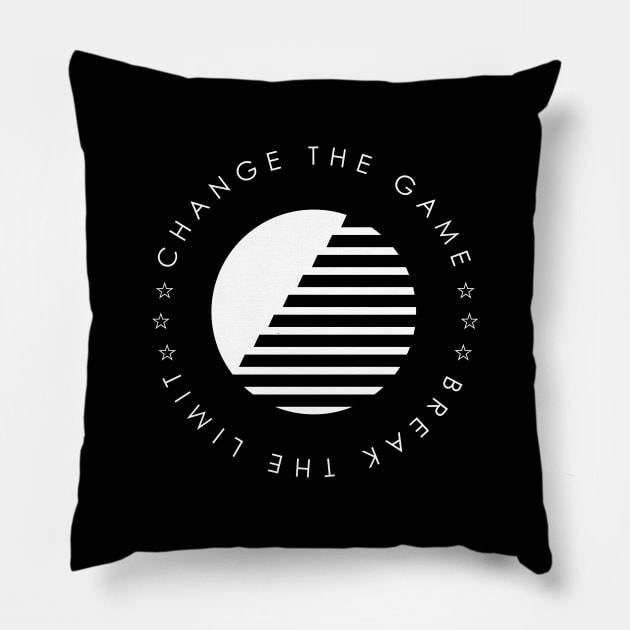 Change The Game - BlackWhite Pillow by BlackWhite