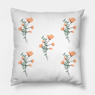 peach floral pattern Pillow