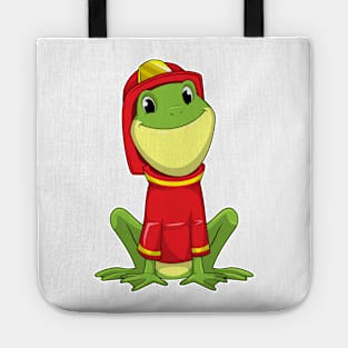 Frog as Firefighter with Helmet Tote