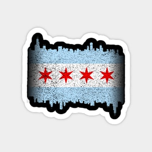 Chicago Flag Skyline Magnet