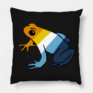 Pixel AroAce Frog Pillow