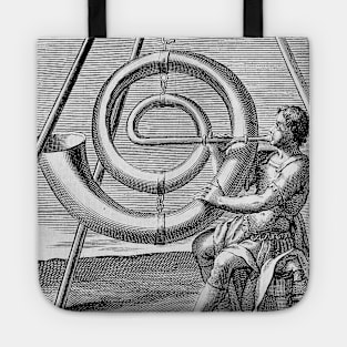 The wind instrument player. A giant tuba Tote