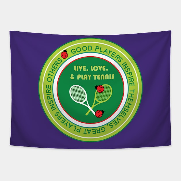 Tennis: good players inspire themselves.... Tapestry by FK-UK