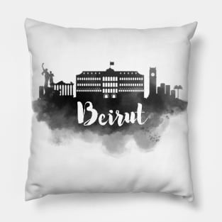 Beirut watercolor Pillow