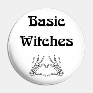 Basic Witches Skeleton Hands Heart Pin