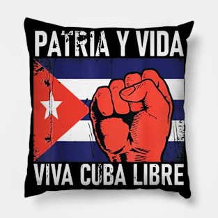 Cuba Flag Cuban Pride Cuba Power Vintage Pillow