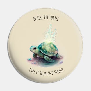 Watercolor Turtle | Tortoise | Motivational Quotes Pin