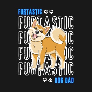 Shiba Inu Dog Dad Cute Shiba Inu Furtatsic Dog Dad Dog Lover T-Shirt