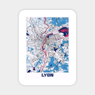 Lyon - France MilkTea City Map Magnet