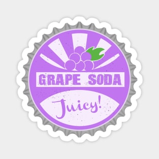 Grape Soda Bottle Cap Magnet