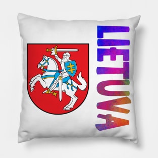 Lithuania (Lietuva in Lithuanian) Coat of Arms Design Pillow