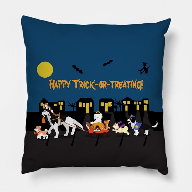 Happy Trick or Treating! Pillow by SakuraDragon