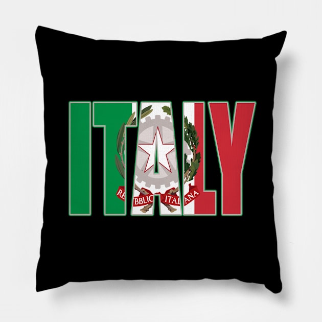 Italy Flag Italian Italia Italiano Pillow by E