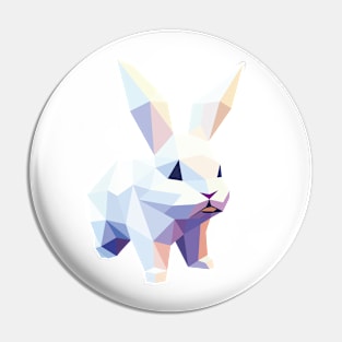 Vibrant Low Poly Rabbit: A Kaleidoscope of Colors Pin