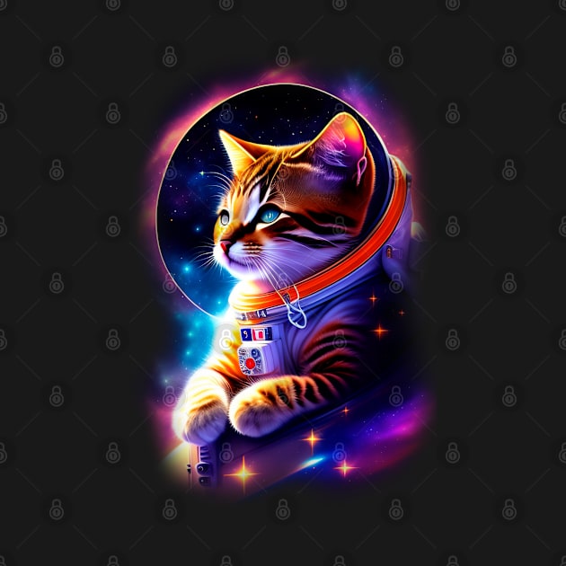 Galaxy Mystical Cat Coloful by igzine