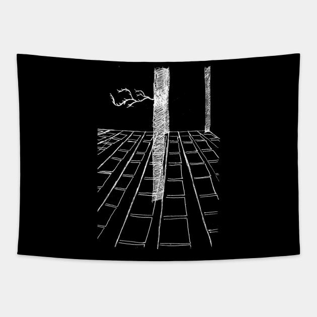 S42: a 90 degrees rotated view Tapestry by dy9wah