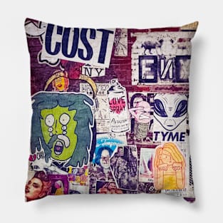 Street Art Manhattan NYC Pillow