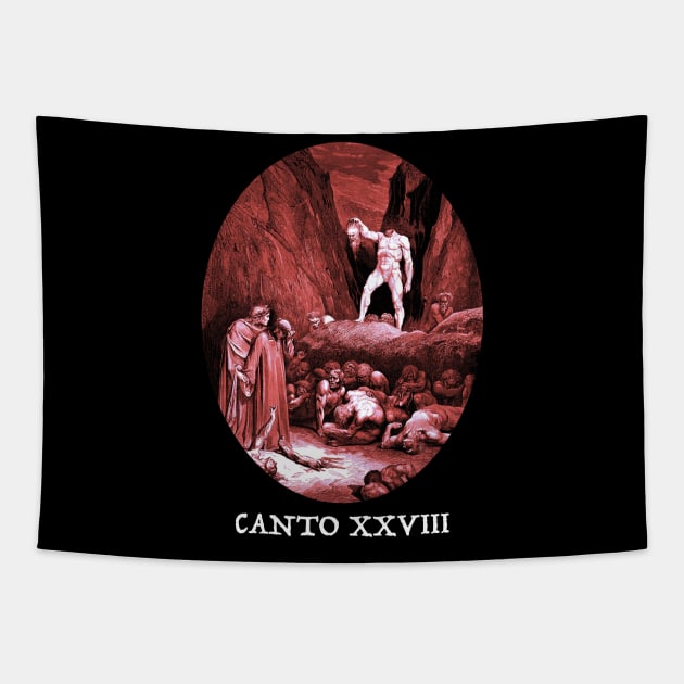 Dantes Inferno Canto 28 (Bertran de Born) Tapestry by Persona2