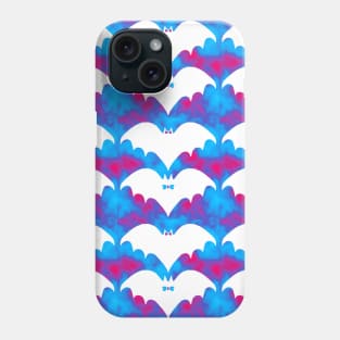 White Bats And Bows Blue Pink Phone Case