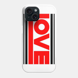 Love Block Red Phone Case