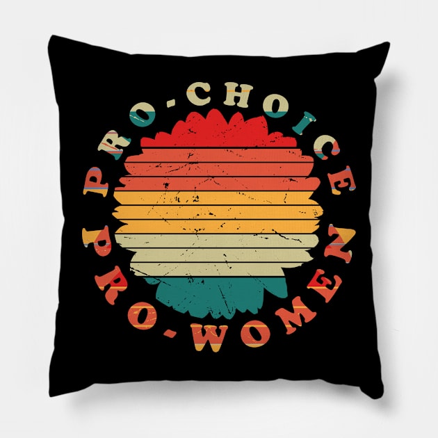 Pro-women Pro-choice - Vintage Pillow by Picasso_design1995