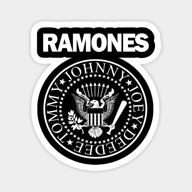 white design of ramones Magnet by birdy line